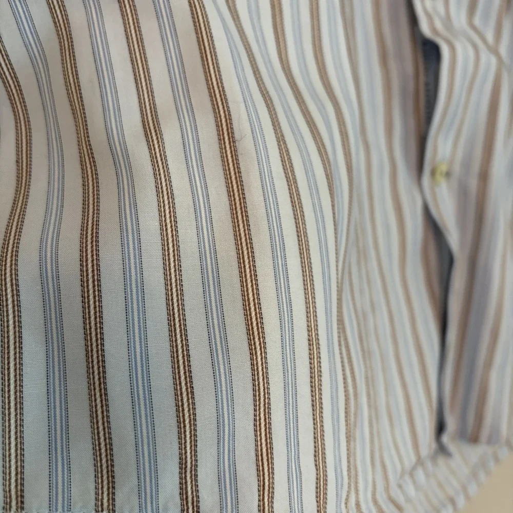 Lot Of 2 Banana Republic Men's Dress Button Down Printed Shirts 16-16 1/2 READ D
